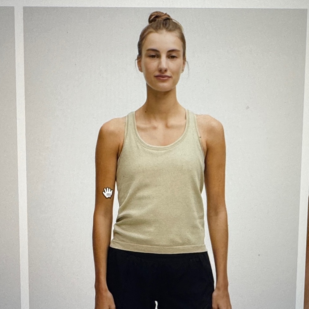 Lululemon Swiftly Tech Racerback 2.0 Race Length Gemweave Butter Cream/ SheerOak